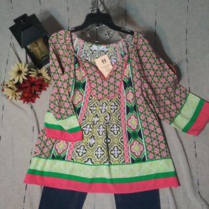 Crown & Ivy Tunic Top Size 2X